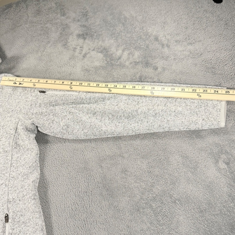 LL Bean Womens XL Sweater Fleece Full Zip Hoodie Light Gray Heather - Picture 8 of 9
